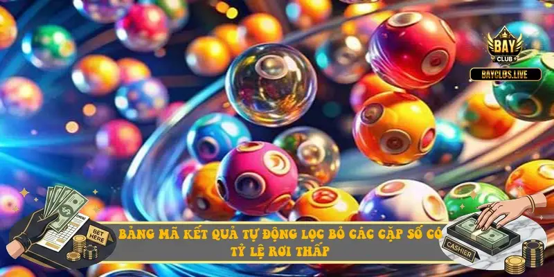 Bảng mã kết quả tự động lọc bỏ các cặp số có tỷ lệ rơi thấp Bảng mã kết quả tự động lọc bỏ các cặp số có tỷ lệ rơi thấp