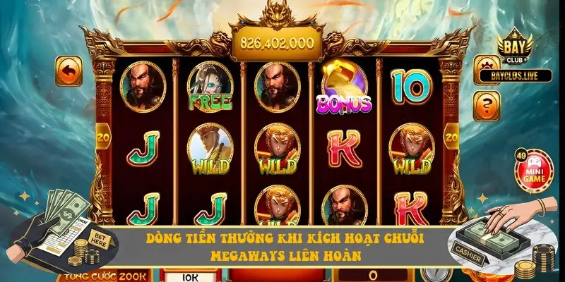 Dòng tiền thưởng khi kích hoạt chuỗi Megaways liên hoàn