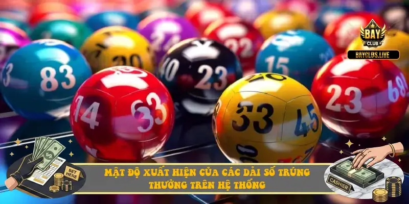 Mật độ xuất hiện của các dải số trúng thưởng trên hệ thống